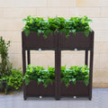 4pcs Raised Garden Bed Kit - Elevated Planter Garden Box for Flower/Herb OutdoorElevated Flower Bed Plant ContainerPlanters for Outdoor Plants Raised Garden Bed Planter Box Elevated Garden Boxes