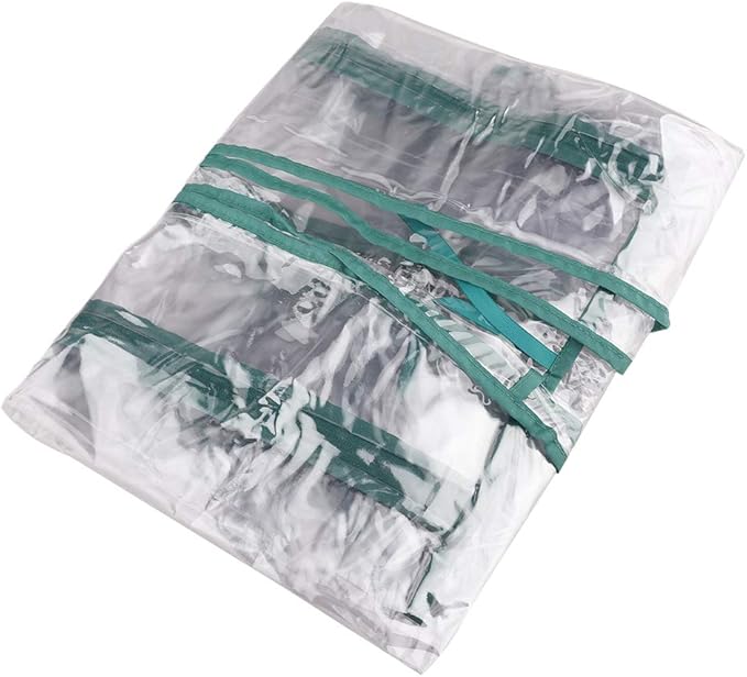 5 Tier Greenhouse Replacement Cover Greenhouse Warm Clear PVC Cover with Roll-Up Zipper Door for Gardening Flowerpot Size 27 x 19 x 73 Inch (Frame not Included)