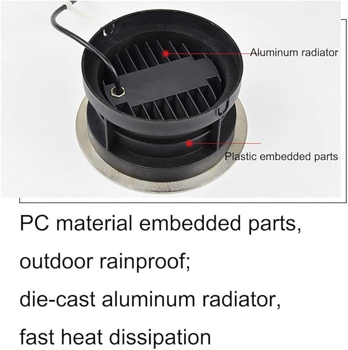 Underground Light LED Buried Lights No Glare Easy to Install Landscape Lighting Mains Garden Terrace IP67 Waterproof Wall Washer Illumination Holiday Decoration (Color : Blue Size : 18W) (Yellow 3W)