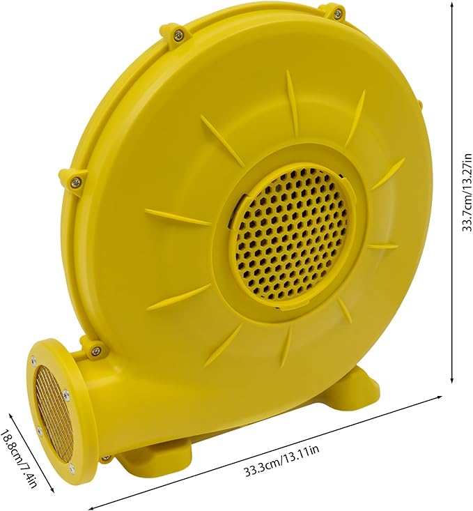 Air Blower Pump Fan 2150Pa Air Blower Jumping Bed Inflator Powerful Inflatable Bounce House Blower for Inflatable Water Slide Bouncy Castle Bounce House Speed 3250RPM 1118CFM Air Volume