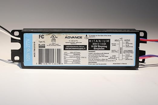 XI030C080V054BSJ1 - Advance 30 Watt LED Driver - 120-277V