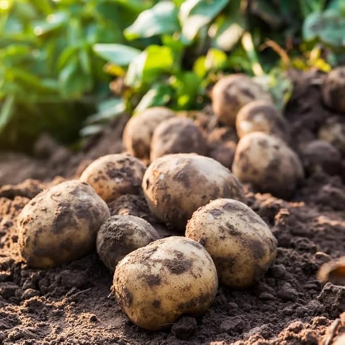 Seed Potato Harvest Blend Red Yellow Blue - High Yielding Mix Potato Tubers Perfect for Home Gardening | Harvest Early Season Easy to Grow (6 Pack)