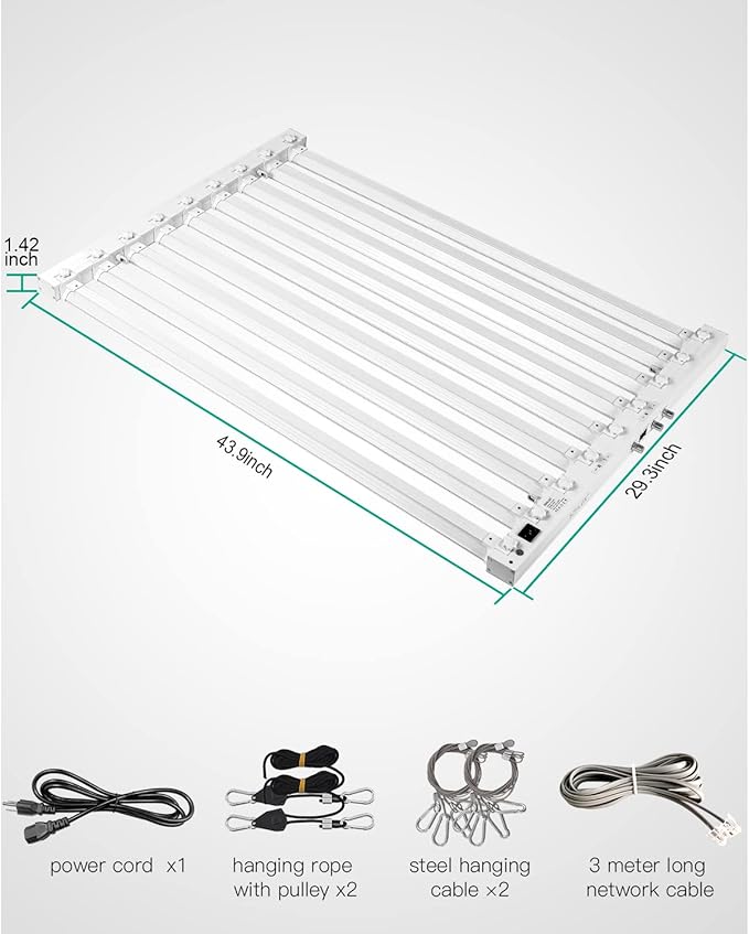 SZHLUX 620W LED Grow Light 4×6ft Daisy Chain Dimming Full Spectrum Grow Lights for Indoor Plants Sunlight Plant Light for Seedling Veg and Bloom Commercial Growing lamp