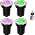 4PCS LED Landscape Lights - Outdoor Buried Lamp 3W LED Ground Recessed Spotlight 12V-24V RGB Ground Spot Lights IP65 Garden Recessed Floor Lamp Spotlight Led Light(3W(12V))