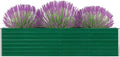 YAFF Raised Garden Bed 126x15.7x30.3 Galvanized Steel Green (35.156lbs)