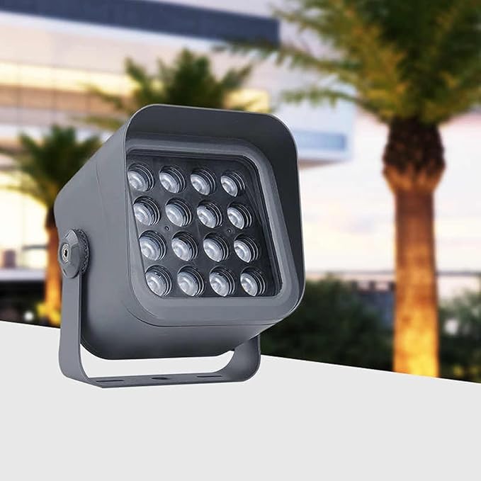 Landscape Spotlight - AC85-265V Rotation LED Floodlights IP65 Waterproof Outdoor Wall Washer Lights Long Distance Irradiation Lamp for Building Lighting(Red16w)