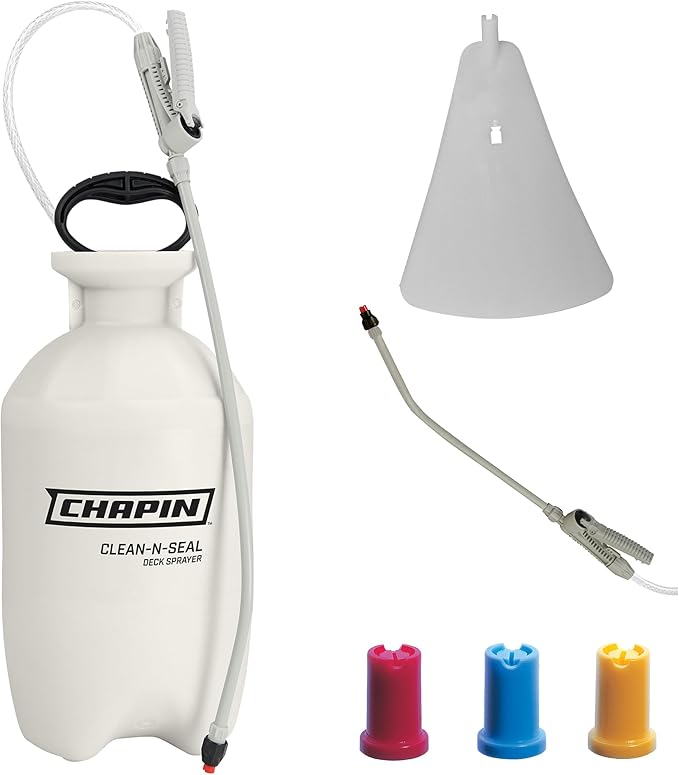 Chapin 25020 2-Gallon Clean 'N Seal Poly Deck Sprayer for Deck Cleaners and Transparent Stains and Sealers 2-Gallon (1 Sprayer/Package)