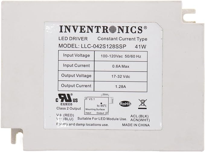 LLC-042S128SSP Constant Current LED Driver 17-32Vdc 41W 100-120V