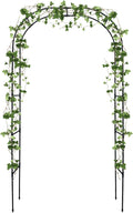 Garden Trellis - 47(L) * 94(H) inch Garden Arch for Climbing Plants Outdoor Thickened Plastic-Wrapped Anti-Rust Technology Suitable for Garden Lawn Wedding Festival Decoration（Black）