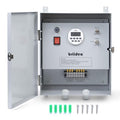 Briidea Greenhouse Roll Up Motor Timer Controller 7-Day Programmable AC110V to DC24V Transformer Auto/Manual Modes Dual Output for Side &amp Roof Curtain Film Roll-Up IP65 Waterproof