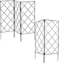 VICASKY 5pcs Black Folding Climbing Trellis Plant Support for Indoor and Outdoor Garden Vine and Flower Climbing Frame 20x53cm Sturdy Plant Stakes for Vegetable and Flower Vines