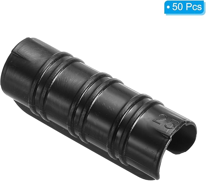 PATIKIL Greenhouse Clamp 50 Pack Plastic Garden Buildings Tube Clips Snap Hoop for 1 25mm Pipe Greenhouse Film Frame Sunshade Net Black