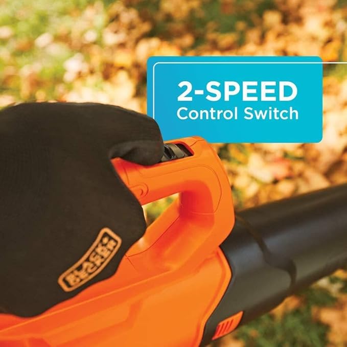 BLACK+DECKER 20V MAX* Cordless Leaf Blower Kit Axial Battery and Charger Included (BCBL700D1AEV) Orange