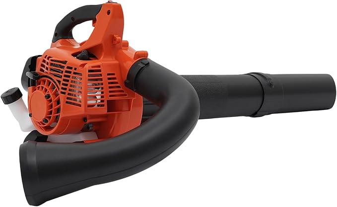 2-Stroke 25.4CC Gas Powered Leaf Blower 2-in-1 Handheld Leaf Blower &amp Leaf Vacuum Mulcher 275.45CFM Cordless Blower with Collection Bag for Lawn Yard Blowing Snow Dust Debris (260FSH)