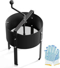 YUEWO Rotary Soil Sifter Compost Sieve Garden Potting Sifting Mesh Rock Sand Dirt Sieve 13 Sifting Filter with 1/5 Inch Mesh Sifting and a Pair of Gloves