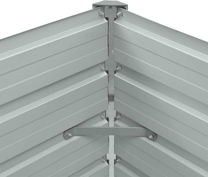 Garden Raised Bed Spacious Design Durable Weather-Resistant Enhanced Drainage 39.4 x 15.7 x 17.7 in Galvanized Steel Planter Box for Outdoor Gardening Vegetables Flowers Herbs