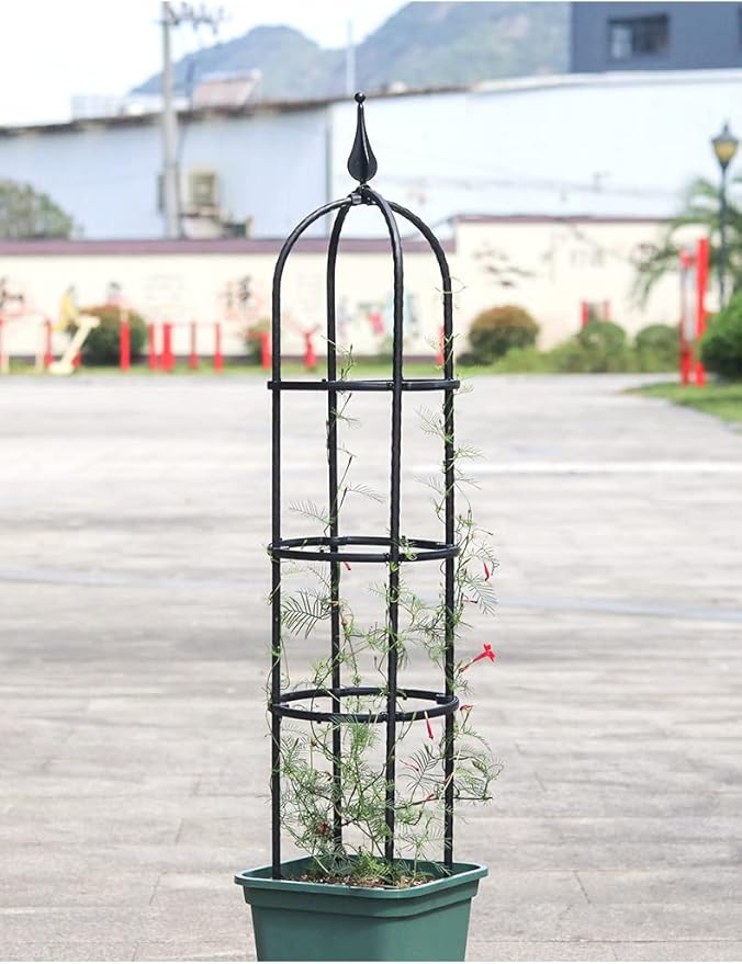 Garden Trellis for Climbing Plants Plant Support Cage Tower Obelisk Plant Support Indoor Potted Plant Plant Trellis for Climbing Vines Tomato Flower Vegetable Rose