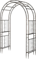 Outvita Garden Arch Arbor Heavy Duty Metal Arbour Archway Decorative Frame Stand Trellis for Wedding Ceremony Party Plant Climbing Rose Vines Lawn Courtyard Patio Bronze