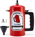 toolant 32oz Refillable Pressurized Sprayer Steel Canister Rust-Resistant Lining Needle Valve Leak-Resistant Dual Nozzles 1.0/0.6mm Funnel Included 200 PSI Max for Brake Cleaner &amp Solvents