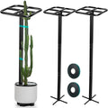 2 Pack 60 Inch Dragon Fruit Trellis Adjustable Garden Metal Plant Climbing Support with Wide Stretch Ties for Outdoor Vertical Gardens Vining Plants