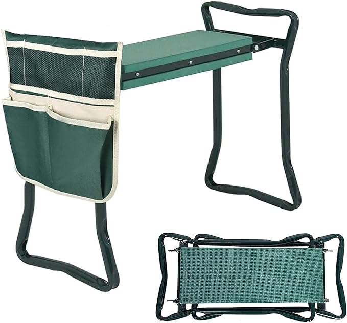 Multifunctional Garden Kneeler &amp Seat - Heavy Duty Folding Kneeling Bench with Handles Ideal for Gardening and Sitting - Perfect Garden Stool for Seniors Women