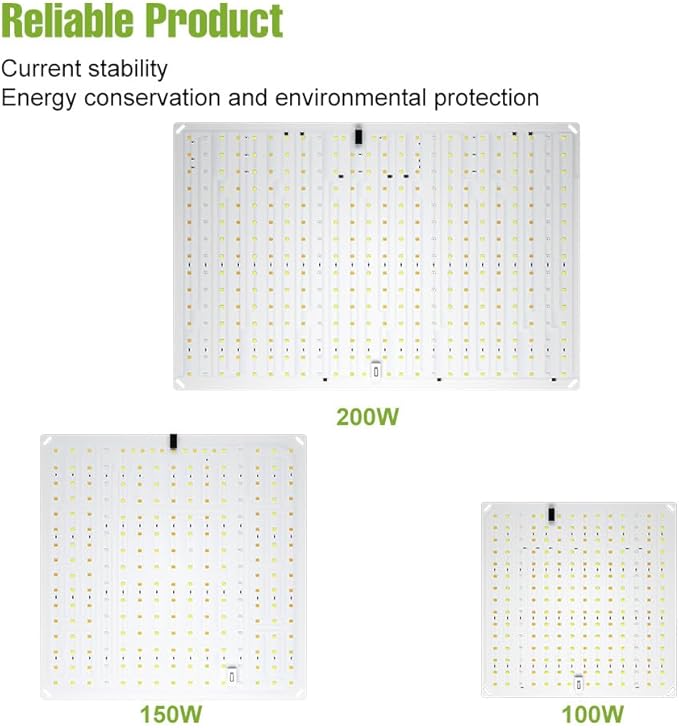 2Pcs 300W LED Plant Grow Lamps Sunlight Full Spectrum 100-277V Greenhouse Tent Hydroponic Fill Light UV/IR Indoor Seedings Cultivation Lights 110V Sapling Vege Succulent Potted Moss Lighting
