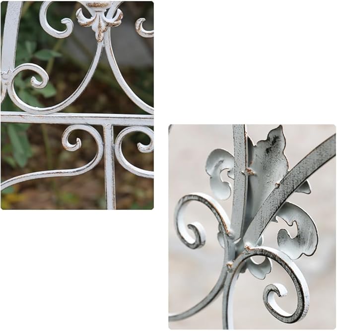 Garden Trellis 1Pack Rustproof Wall Trellis for Climbing Plants Outdoor Metal Decoration Large Trellis for Potted Plants Support Trellis for Roses Vegetable White(Size:126*35cm/49.6*13.8in)