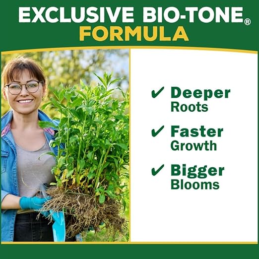 Espoma Bio-Tone Starter Plus 25 lb Natural &amp Organic Plant Food – Enhanced with Beneficial Microbes &amp Mycorrhizae Complete Gardening Kit with My Garden Pool Soil pH Test Strips and Claw Glove