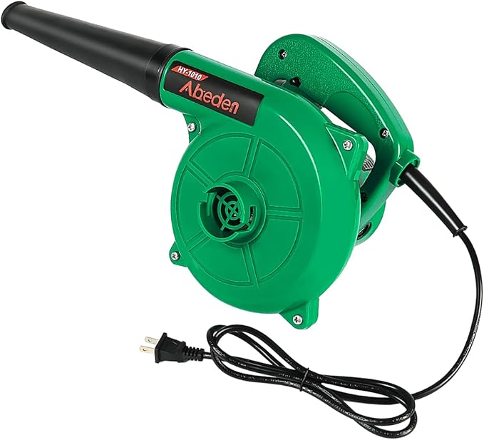 Corded Electric Leaf Blower2 in 1 Small Handheld Lightweight Sweeper/Vacuum110V 400W Portbale Blower for Leaf/Snow/Dust Blowing (Green)
