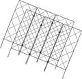 2pcs Folding Iron Trellis for Garden Climbing Plants Support Outdoor and Indoor Vine Climbing Plant Stand for Tomatoes and Flowers
