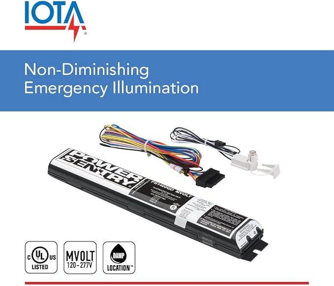 Lithonia Lighting Power Sentry Emergency Battery Back Up T5 and T8 Compatible Fluorescent Ballast with 1400 Lumen Output 90 Minute Operation UL Listed (PS1400QD MVOLT M8)