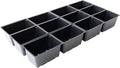 12 Cell Plant Tray Inserts - Pack of 5 - One Dozen Perforated Planter Cells with Drain Holes - for 10x20 Trays. Gardening Seed Starts Microgreens &amp More