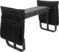 Diydeg Garden Kneeler and Seat 400lbs Heavy Duty Foldable Gardening Stool with Thicken &amp Widen Soft Kneeling Pad Gardening Bench with 2 Tool Pouches for Women Men Seniors Mom (Black)