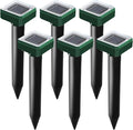 Mole Repellent Solar Powered 6 Pack Solar Mole Repellent Ultrasonic for Vole Snakes Gopher Waterproof Sonic Vole Deterrent SpikesSnake Gopher for Garden and Yard