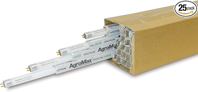 25-Pack 4 Foot (45.75) 6400K Grow T5 Fluorescent Grow Light Bulbs - (25) F54T5HO Bulbs
