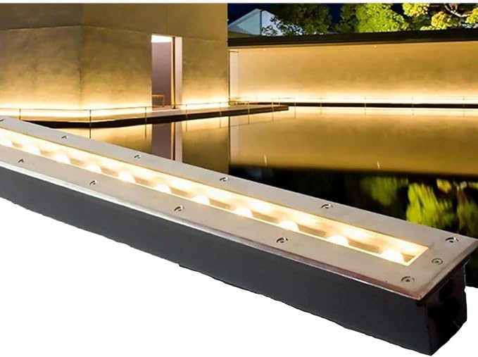 Ground LED Landscape Lights - Recessed Outdoor Buried Lamp IP65 Waterproof Rectangle LED Spot Lights AC85-265V LED Floor Light For Villas Driveway Deck Step Yard Garden Pathway(Warm White5W)