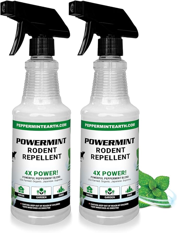 16 Oz Peppermint Oil Rodent Repellent Spray 2-Pack