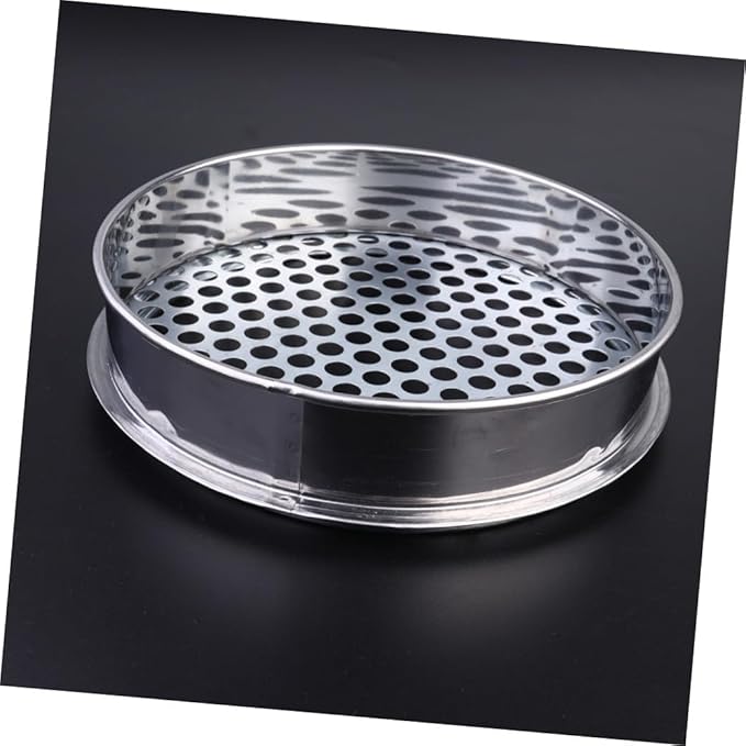 BESPORTBLE 2pcs Stainless Steel Mud Sifter Round Essential Gardening Tool for Soil Screening and Composting Mesh Filter for Rocks and Debris Removal