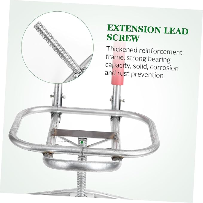 Garden Work Seat with Wheels Pp Steel 360° Rotating Comfortable Height Easy to Store