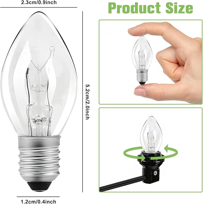 Flea Trap for Inside Your Home - Flea Trap Replacement Night Light Bulb 14 Pcs 7W Incandescent Warm Yellow for Chandeliers Christmas Light Strings Night Lights(Warm Yellow)