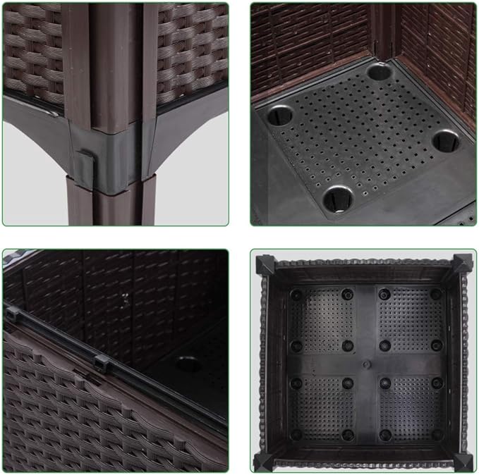 4pcs Raised Garden Bed Kit - Elevated Planter Garden Box for Flower/Herb OutdoorElevated Flower Bed Plant ContainerPlanters for Outdoor Plants Raised Garden Bed Planter Box Elevated Garden Boxes