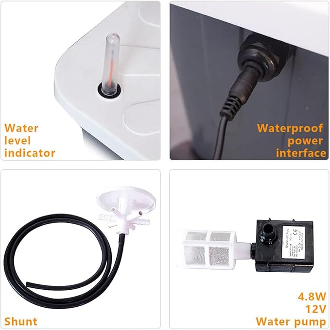 Hydroponics Tower Hydroponics Growing for Indoor Fruits and Vegetables Aeroponic Tower with Hydrating Pump Timer Adapter (A)