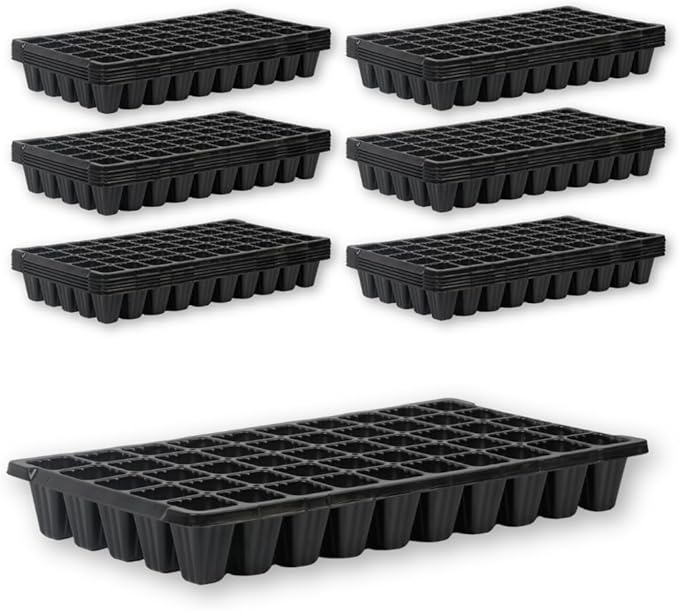 Bootstrap Farmer 50 Cell Seed Starting Trays Extra Strength 5 Pack Seedling Tray 1020 Inserts