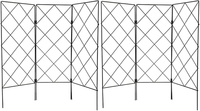 UPKOCH 2pcs Iron Garden Trellis Plant Support Rack for Climbing Vines and Tomatoes Foldable Multifunctional Vine Climbing Plants Holder for Outdoor Gardening