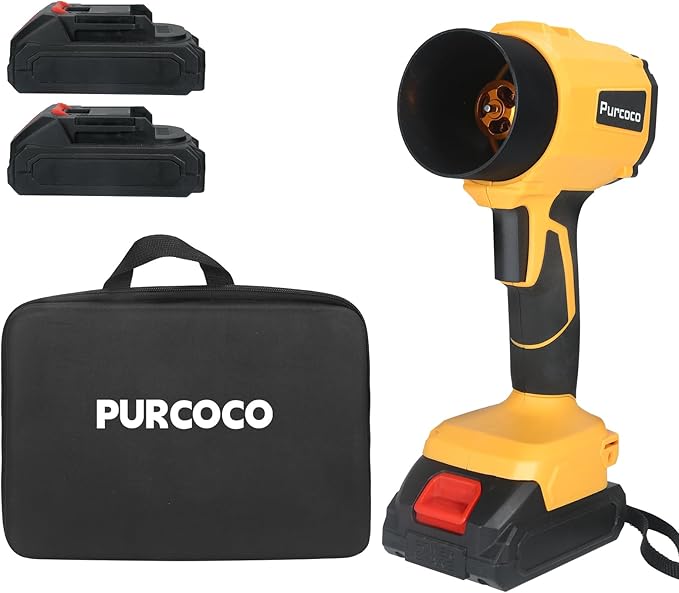 Cordless Leaf Blower Handheld Jet Dry Mini Blower with 2X 20V Batteries Lightweight for Car Patio Garden Lawn Leaves Debris