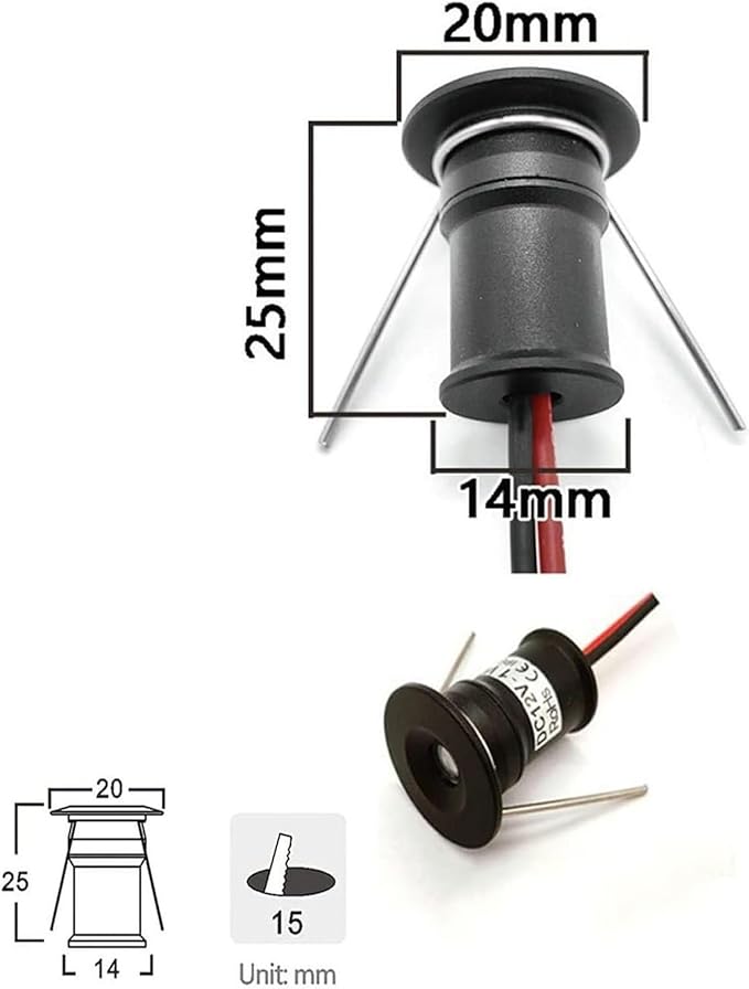 1W Landscape Lights - DC12V Mini Ceiling Spotlight Outdoor Buried Lamp Recessed Spot Light for Closet Hallway Showcase Indoor Display Jewelry Counter 4Pack(Blue30°)