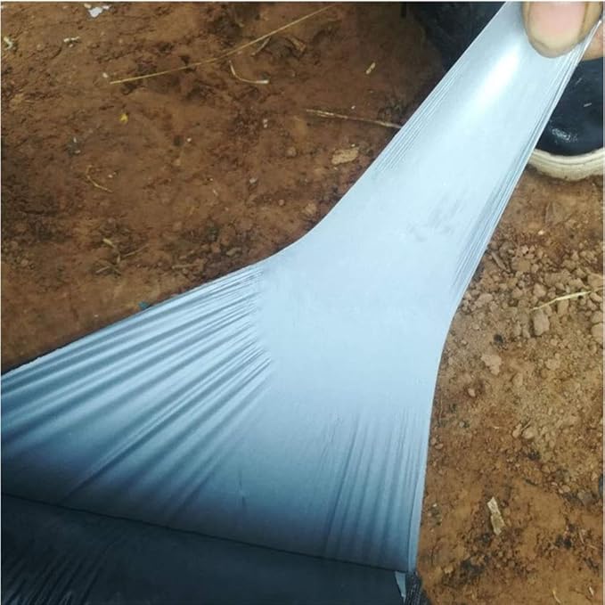 1Pcs 10m Silver Black Plastic Planting Film 0.012mm Thick Agriculture Ground Cover Film Protection Greenhouse Keep Warm Weed Control Mulch Film (Size : 1.5M Width)