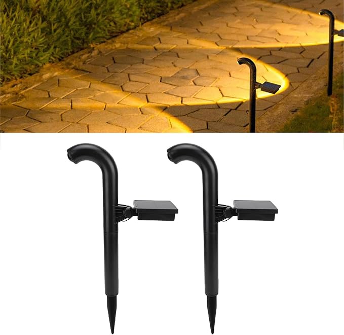 Diydeg Spot Lights 2pcs 23.2in Solar Outdoor Lights 800mAh Security Landscape Lights for Outside Garden Yard Pathway Driveways Patios Porches Easy Install Long Lasting (White Light)