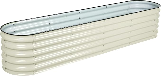 BPS 9-in-1 Metal Raised Garden Bed 6x3 FT Galvanized Planter Raised Beds for Vegetables Flowers 17'' Extra Tall