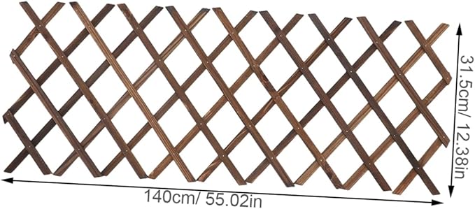 TOYANDONA Wooden Garden Trellis for Outdoor Decor 55x12.3 Natural Cedar Privacy Fence Panels Climbing Plant Support Lattice for Patio and Balcony